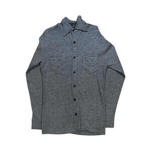 Sabre Vintage Button Up Long Sleeve Shirt Grey M